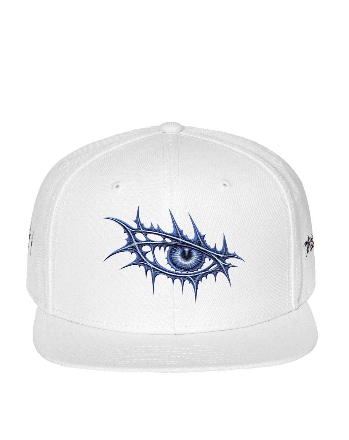 Kū eye blue cap frontal en detalle